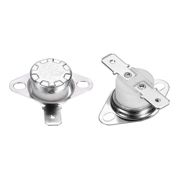 Uxcell 2 Pack KSD301 Thermostat 240C/464F 16A Normally Open N.O Adjust Snap Disc Temperature Switch, Thermal Cutoff Switch for Microwaves, Oven, Coffee Maker, Ceramic Material
