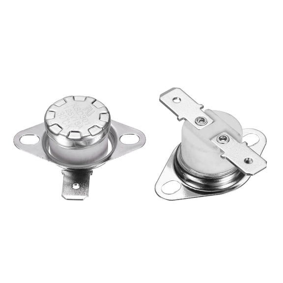 Uxcell 2 Pack KSD301 Thermostat 30C/86F 16A Normally Open N.O Adjust Snap Disc Temperature Switch, Thermal Cutoff Switch for Microwaves, Oven, Coffee Maker, Ceramic  Material