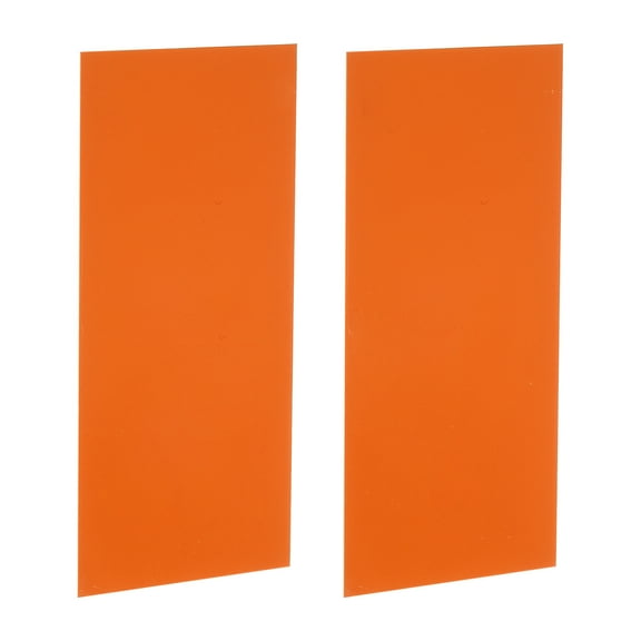 Uxcell 2 Pack Knife Handle Liner, 7.1" x 3.1" x 0.04" G10 Spacer Sheets Knife Handle Spacer Material for Knife Scales Slabs Making Supplies Tool, Orange