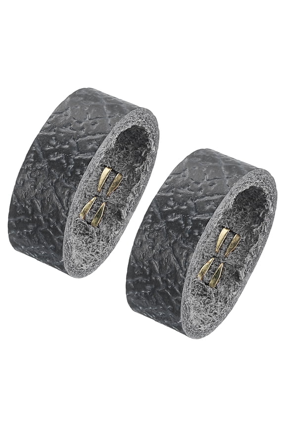 2 Pack Leather Belt Loop Keeper for 0.79 Inch Wide Belt, Dark Gray, 2.56x0.39inch