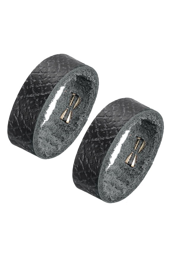 2 Pack Leather Belt Loop Keeper for 0.87 Inch Wide Belt, Black, 2.95x0.39inch