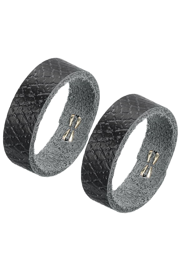 2 Pack Leather Belt Loop Keeper for 1.26 Inch Wide Belt, Black, 3.74x0.39inch