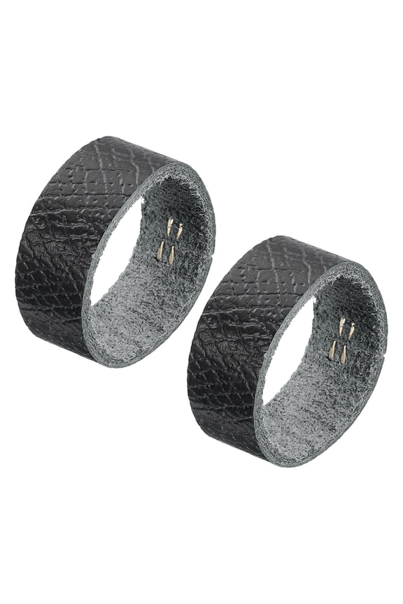 2 Pack Leather Belt Loop Keeper for 1.42 Inch Wide Belt, Black, 4.13x0.59inch