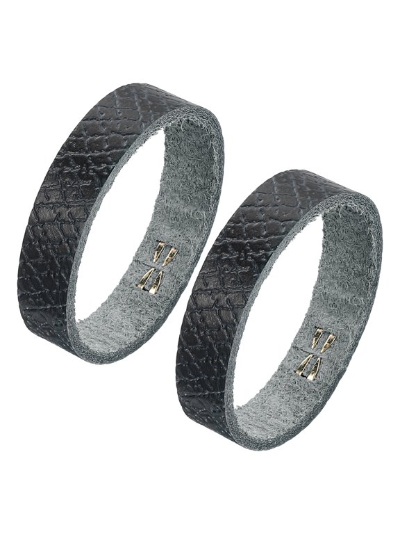 2 Pack Leather Belt Loop Keeper for 1.57 Inch Wide Belt, Black, 4.53x0.39inch