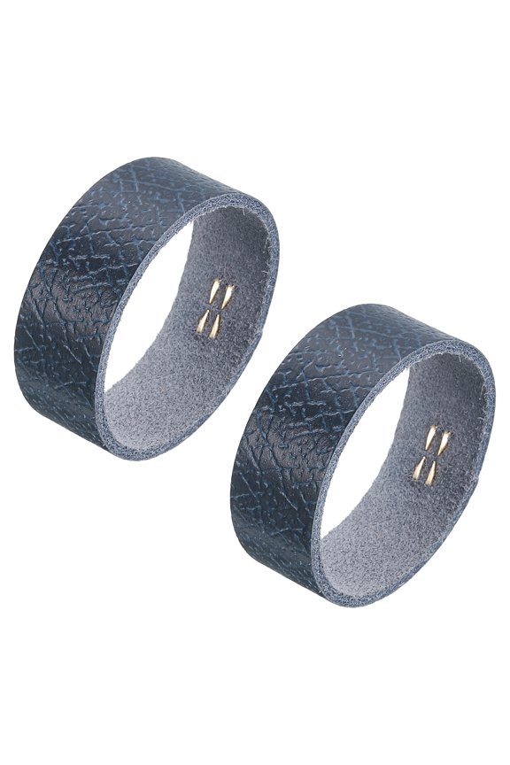 2 Pack Leather Belt Loop Keeper for 1.73 Inch Wide Belt, Dark Blue, 4.72x0.59inch