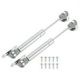 thumbnail image 1 of Uxcell 2 Pack Lid Support Hinges,6 Inch 120N Gas Struts Soft Close Folding Lid Stay Hinges Lift Support Slow Lowering Pneumatic Lid Buffer for Cabinet Closet Wardrobe, Silver, 1 of 6