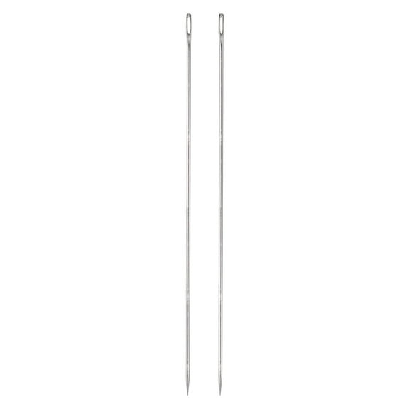 Uxcell Upholstery Needle Large Eye Stitching Extra Long Sewing Needles Straight Hand Needles Easy to Thread Stainless Steel Silver 10in