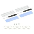 thumbnail image 1 of Uxcell 2 Pack M.2 SSD Heatsink Cooler Alloy Aluminum w Screwdriver Kit,1mm Thermal Pad, for Laptop,70*22*3mm, Silver, 1 of 5