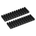 thumbnail image 1 of Uxcell 2 Pack M.2 SSD Heatsink Cooler with Thermal Pad Alloy Aluminum Cooling Sink for PC, 70x22x6mm, Black, 1 of 5