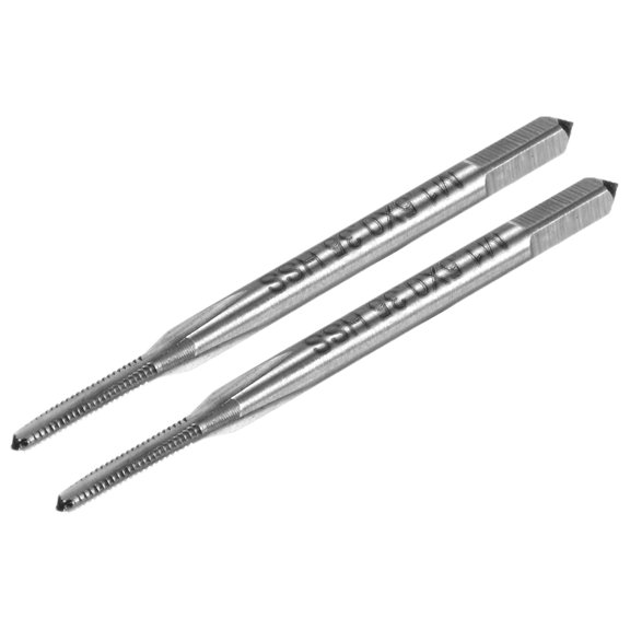 Uxcell 2-Pack M1.5x0.35mm Metric Thread Tap, High Speed Steel 39.5mm Length Straight Flute Right Hand Thread Screw Tapping Tool