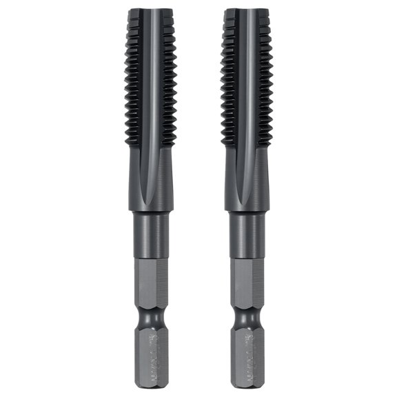 Uxcell 2 Pack M12 x 1.75 Straight Flute Tap - M35 High Speed Steel Metric Right Hand Thread Tap Nitrided Finish Screw Thread Milling Machine Taps Threading Tapping