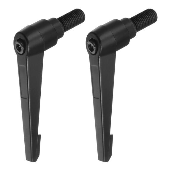 Uxcell 2 Pack M16 x 32mm Male Threaded Stud Adjustable Clamping Lever Handle Bolt Knob Black
