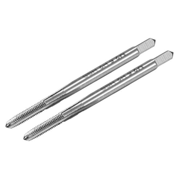 Uxcell 2-Pack M2.5x0.45mm Metric Thread Tap, High Speed Steel 47.5mm Length Straight Flute Right Hand Thread Screw Tapping Tool