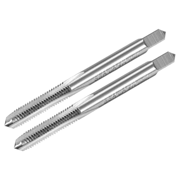 Uxcell 2-Pack M5x0.8mm Metric Thread Tap, High Speed Steel 62mm Length Straight Flute Right Hand Thread Screw Tapping Tool
