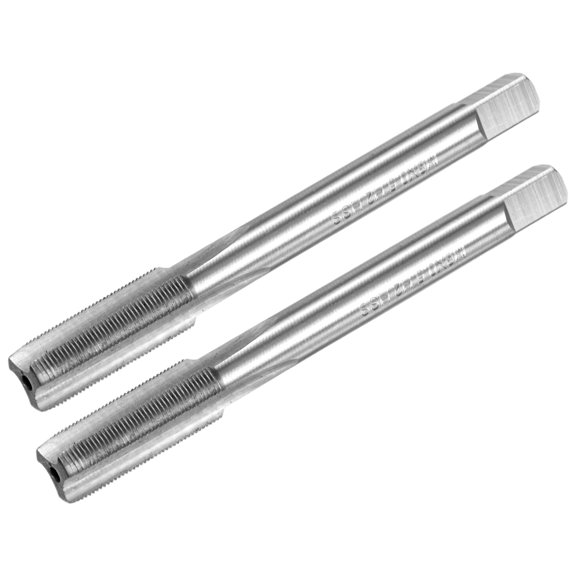 Uxcell 2-Pack M8x0.5mm Metric Thread Tap, High Speed Steel 71mm Length Straight Flute Right Hand Thread Screw Tapping Tool