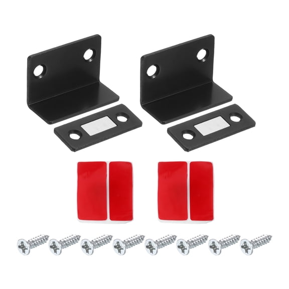 Uxcell 2 Pack Magnetic Door Catch Ultra Thin Cabinet Magnets Drawer Magnet Catch for Sliding Door Closure Black