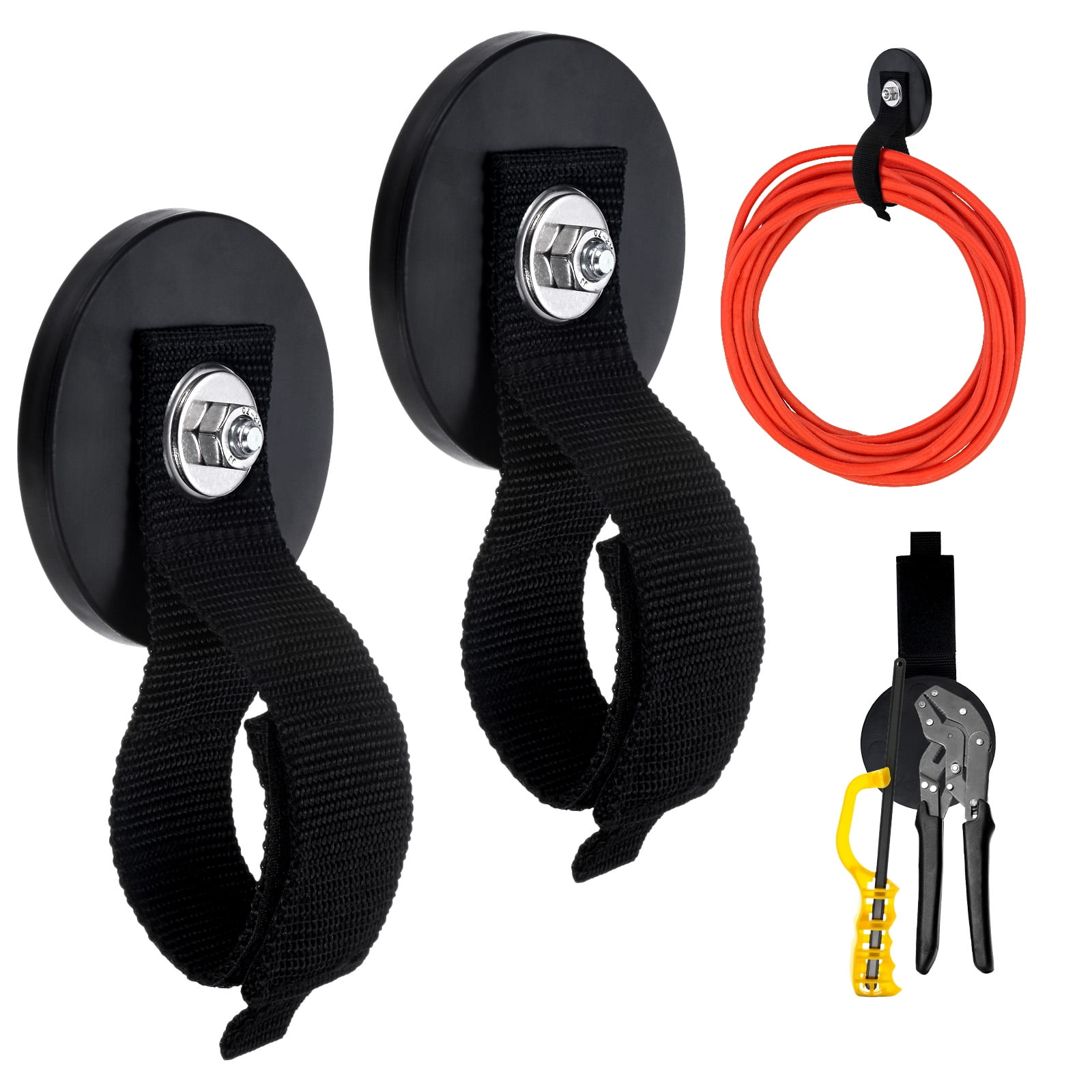Uxcell 2-Pack Magnetic Rope Holder, 1.7"Dia Garage Workshop Rope Accessories, Extension Cord Holder