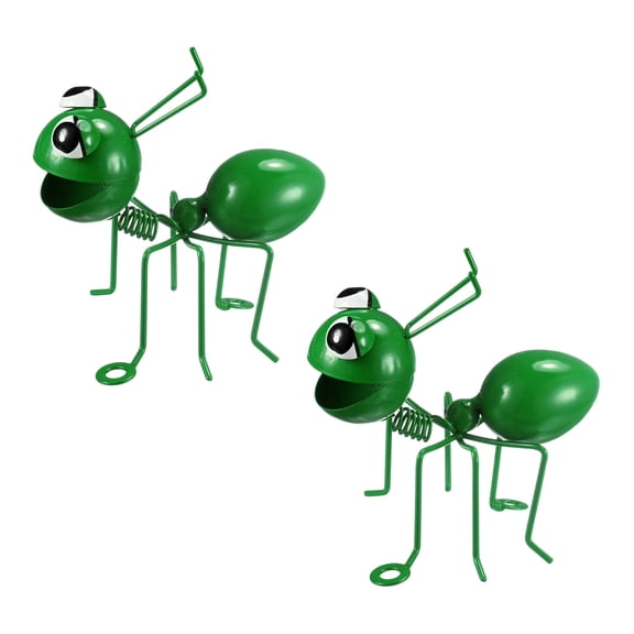 Uxcell 2-Pack Metal Ant Garden Decor, Metal Cute Ants Yard Decorations Decor Wall Art for Fence Ornaments/Hanging Decorations [Green]