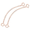 thumbnail image 1 of Uxcell 2 Pack Necklace Extenders 925 Sterling Silver 50mm Chains with Clasps, Rose Gold, 1 of 6