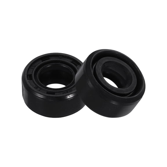 Uxcell 2 Pack Oil Seal, 0.24"x0.46"x0.22" TC Nitrile Rubber Double Lip Cover Shaft Oil Seal 6 x 11.8 x 5.5mm with Spring for Mechanical Automobile Bearing Shaft, Black