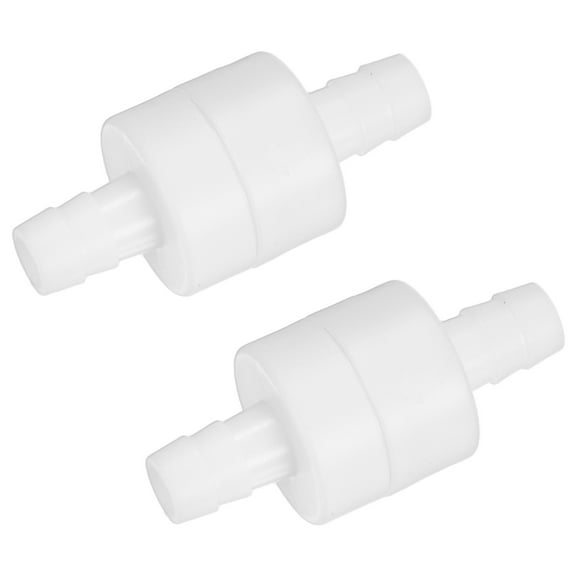 Uxcell 2-Pack One Way Check Valve, 5/16" Barb Hose Non Return Plastic Ozone Resistance Check Valve 1.83" [White]