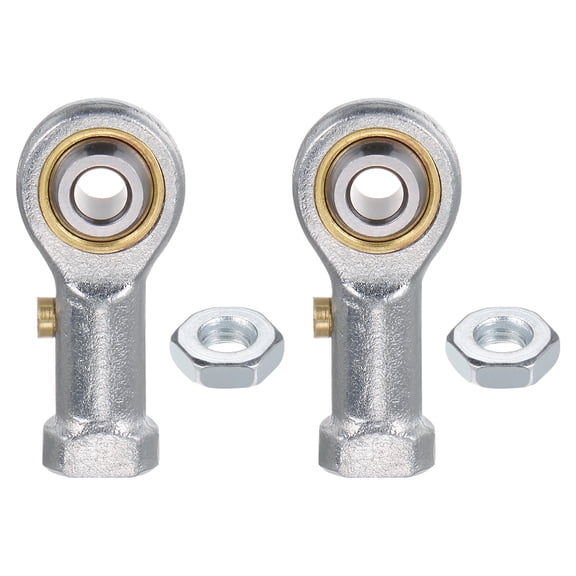 Uxcell 2-Pack PHSB3 Rod End Bearing, #10-32 Right Thread Female Thread Steel Joint Rod Ends W Jam Nuts