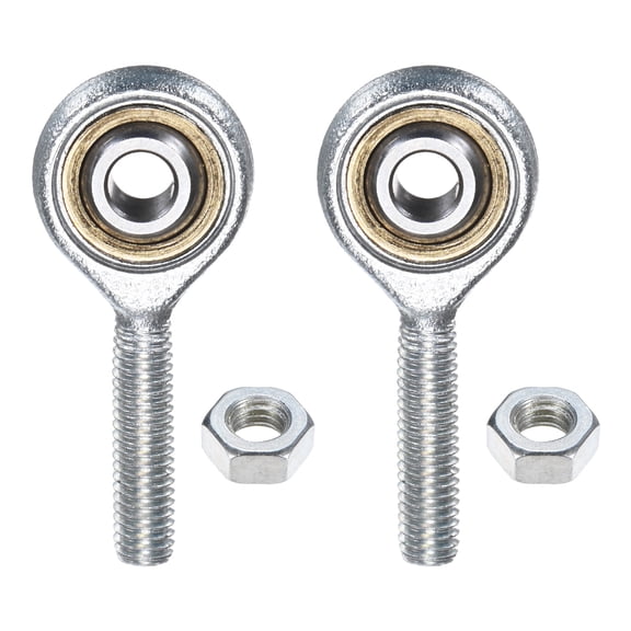 Uxcell 2-Pack POSA6 Rod End Bearing, M6*1.0 Right Thread Female Thread Steel Joint Rod Ends W Jam Nuts