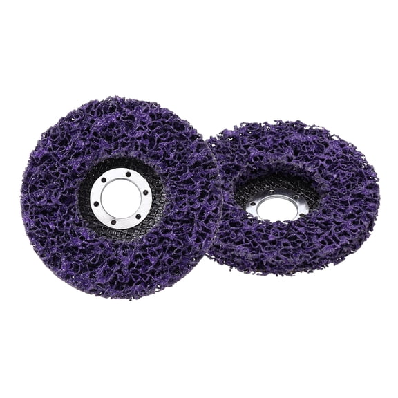 Uxcell 2 Pack Paint Stripper Discs for Angle Grinder - 4.5" x 7/8"(Arbor) Rust Remover Wheel Stripping Wheel for Clean Remove Rust Paint Welds Oxidation Metal Wood Surface, Purple
