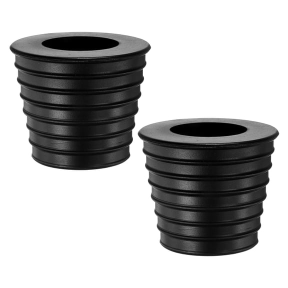 Uxcell 2-Pack Patio Table Umbrella Hole Ring, 2.7 Inch Plastic Umbrella Cone Wedge for Patio Table Hole [Black]