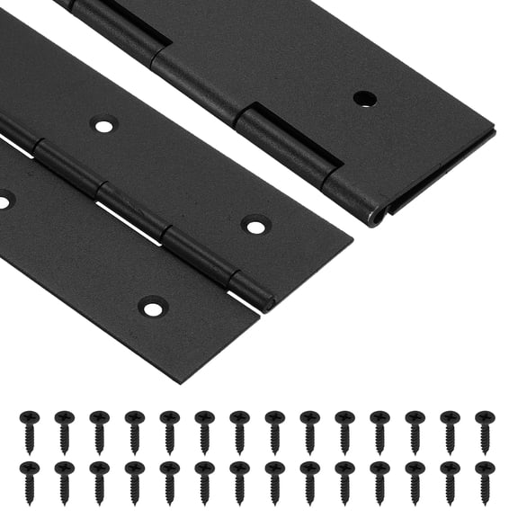 Uxcell 2 Pack Piano Hinge, 16"x3" Stainless Steel Continuous & Piano Hinges, Black