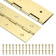 thumbnail image 1 of Uxcell 2 Pack Piano Hinge, 18"x3" Stainless Steel Continuous & Piano Hinges, Gold, 1 of 6