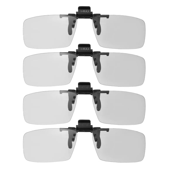 4 Pcs Polarized Clip-on 3D Glasses, Passive Circular 3D Viewing Glasses Frames