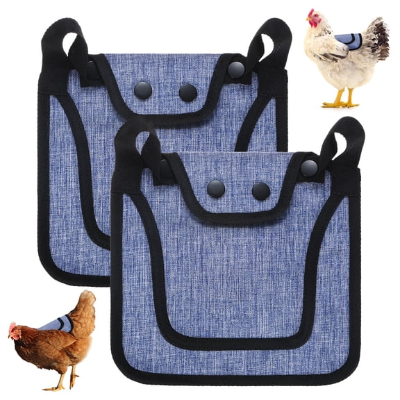 Uxcell 2-Pack Premium Chicken Saddle, Hens Saddle with Adjustable Strap Feather Protector for Hens [Purple]