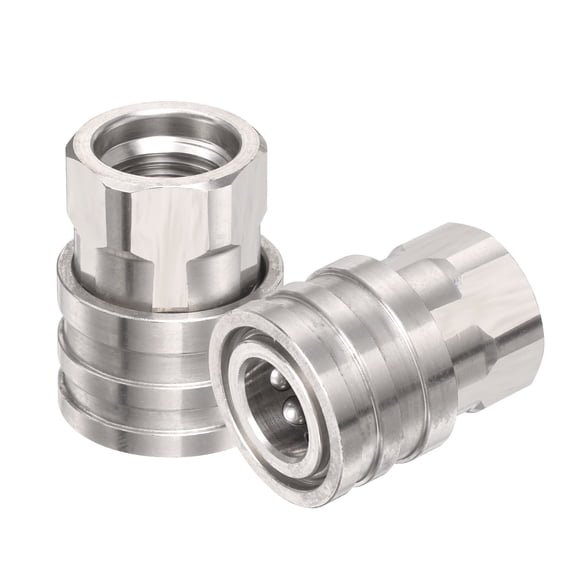 Uxcell 2 Pack Pressure Washer Adapter, 1/4" Female Quick Plug to M14x1.5mm Female Stainless Steel Quick Connect Fittings Swivel Adapter for Pressure Power Washers Hose