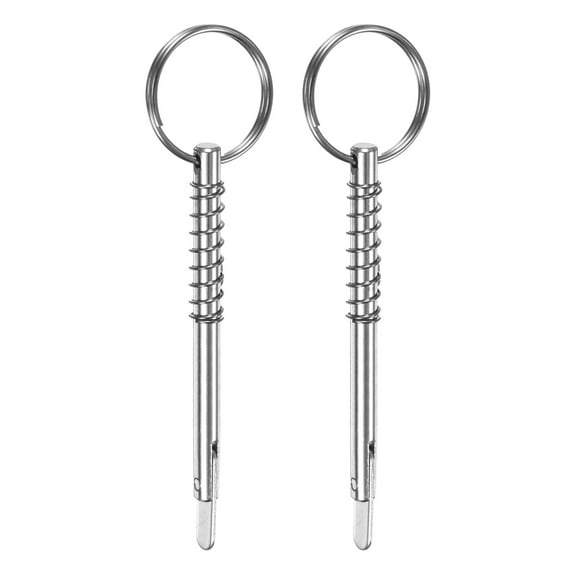 Uxcell 2-Pack Quick Release Pins, 316 Stainless Steel 5mm Dia., 67mm Usage Length Bimini Top Pin with Drop Cam & Spring for Deck Boat/Canopy, Marine Hardware