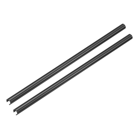 Uxcell 2 Pack Radiator Pipe Sleeves 15 x 500mm (0.59 x 19.69") - Plastic Radiator Pipe Covers for Kitchen, Bathroom, Toilet Gas Wall Tube Decoration, Black