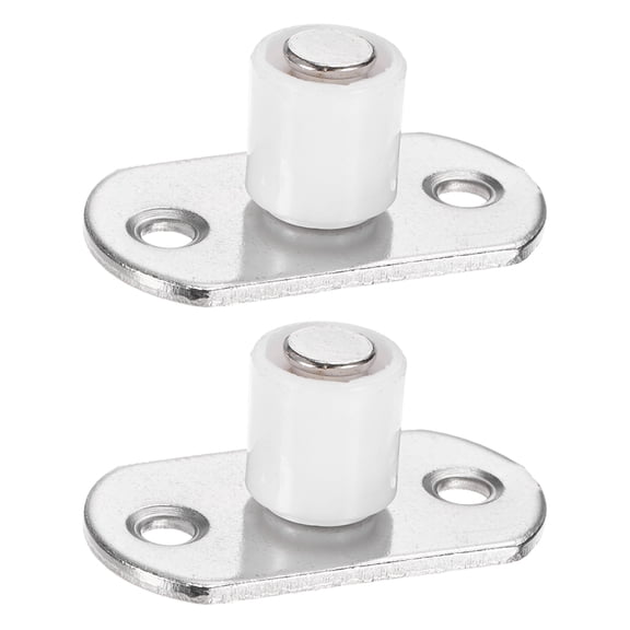 Uxcell 2-Pack Roller Guide Sliding, 4mm/0.16" Dia Sliding Floor Guide, Door Cabinet Hardware, Drawer Slides Stopper [White]