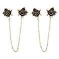 thumbnail image 1 of Uxcell 2 Pack Rose Sweater Clips Retro Cardigan Collar Clips with Chain(Gold), 1 of 6