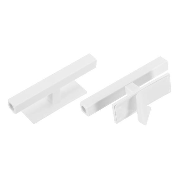 Uxcell 2 Pack Self-Stick Push Pull Helper, 4 Inch Plastic Adhesive Cabinet Handles Rectangle Stick-on Handle for Kitchen Cabinet Window Sliding Closet Door Wardrobe(White)
