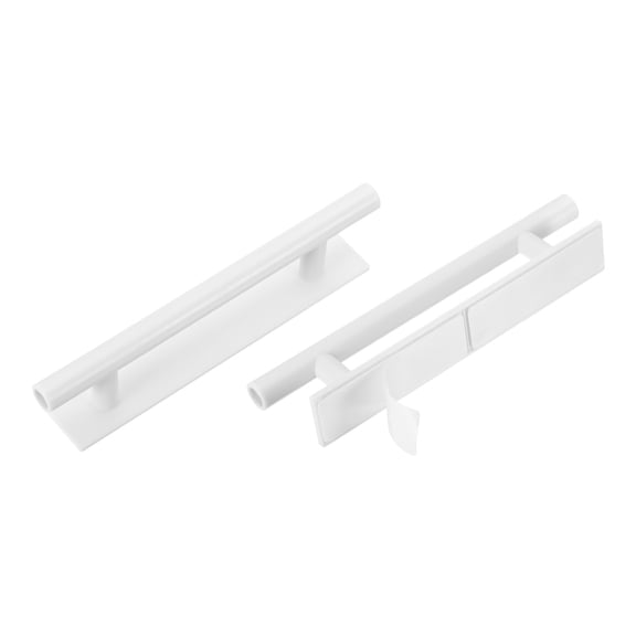 Uxcell 2 Pack Self-Stick Push Pull Helper, 6 Inch Plastic Adhesive Cabinet Handles Round Stick-on Handle for Kitchen Cabinet Window Sliding Closet Door Wardrobe(White)