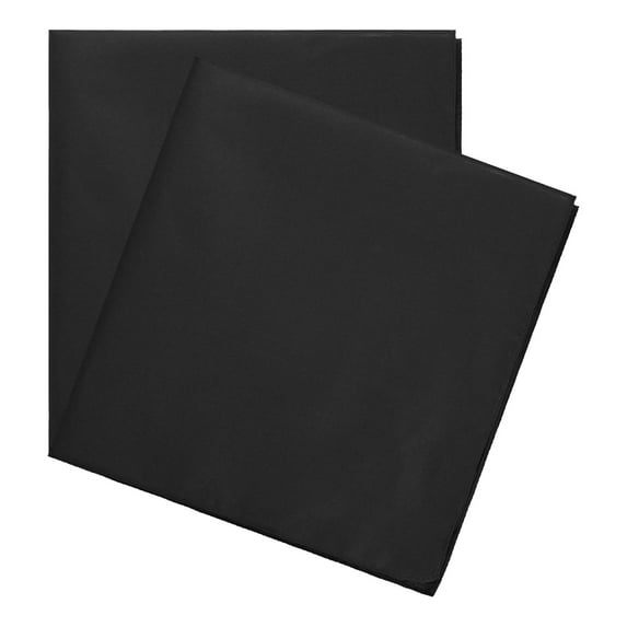 Uxcell 2-Pack Solid Color Bandanas, 21 Inch/54cm Polyester Soft Headband Scarf Neckerchief for Men/Women/Cowboy, Bandanas Headwrap Scarfs [Black]
