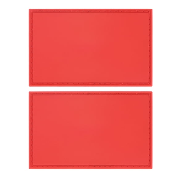 Uxcell 2-Pack Solid Red Flag Blank Patch, 3.1" x 2" Rectangular Patches Pure Color DIY Flags for Clothing