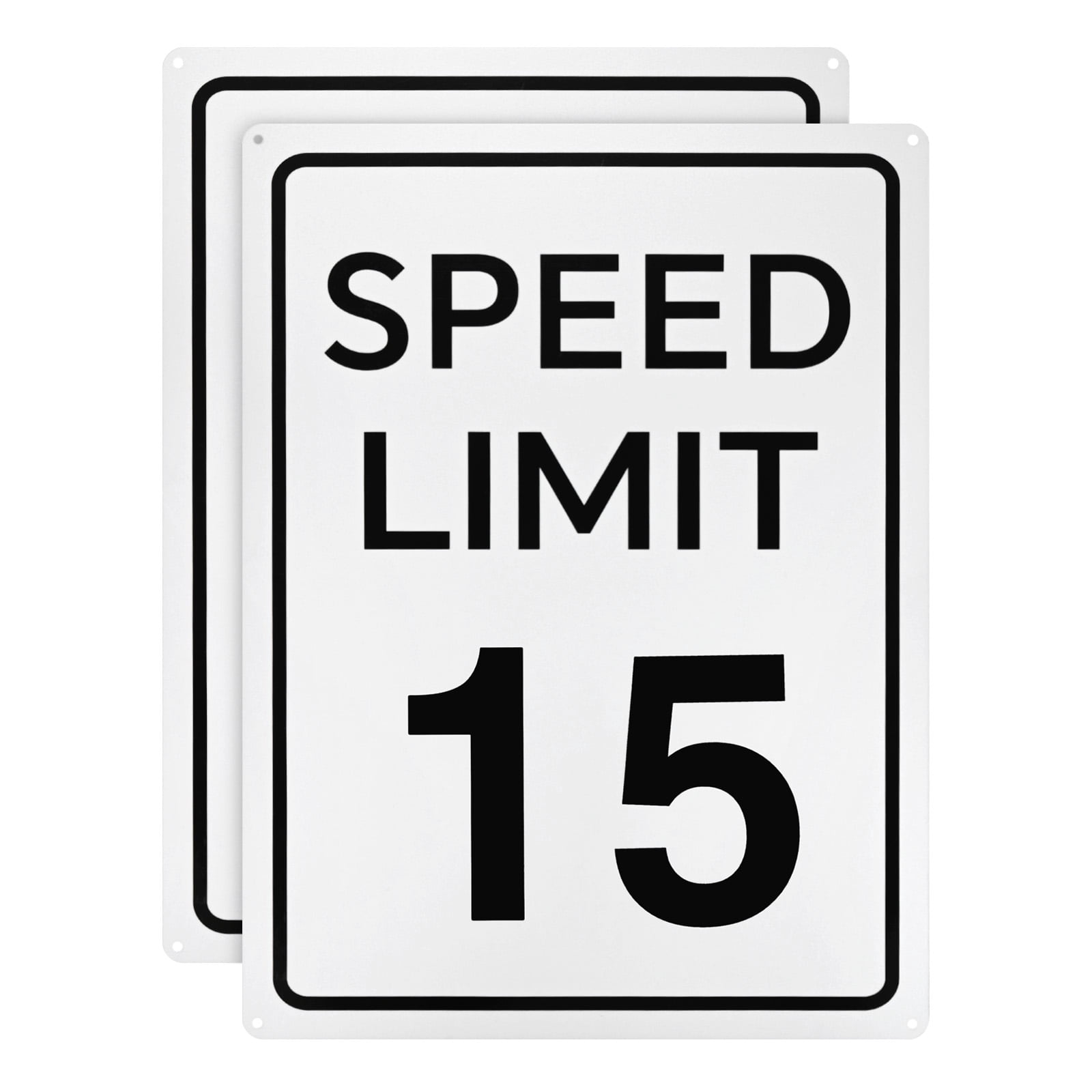 Uxcell 2-Pack Speed Limit 15 MPH Sign 16" x 12" Aluminum Weather ...