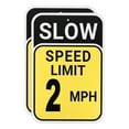 thumbnail image 1 of Uxcell 2-Pack Speed Limit 2 MPH Sign 12" x 8" Aluminum Weather Resistant Traffic Sign, 1 of 7