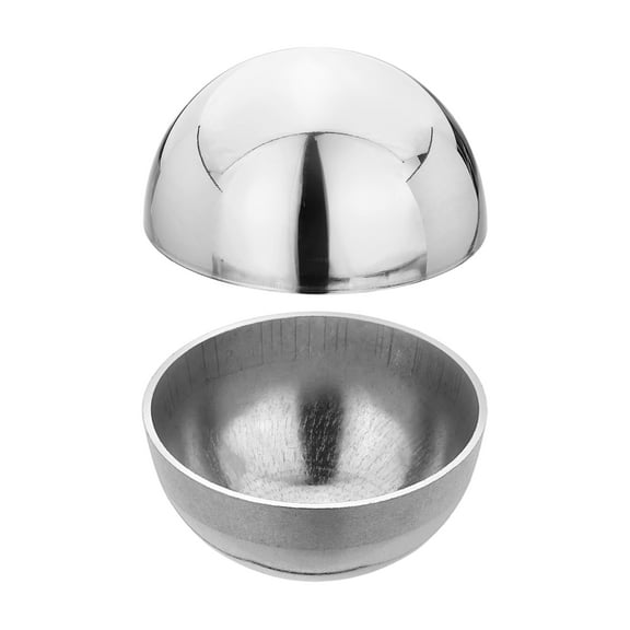 Uxcell 2 Pack Stainless Steel Hollow Half Ball, 49mm(1.93") Dia. Gazing Balls Decorative Hollow Half Railing Cap Mirror Polished for Home
