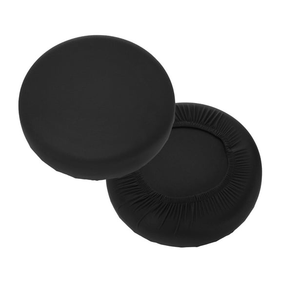 Uxcell 2 Pack Stool Covers Round 11-15" Washable Dustproof Slipcover with Elastic Fluorescent Black