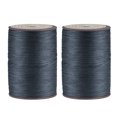 thumbnail image 1 of Uxcell 2 Pack Thin Waxed Thread 131 Yards 0.55mm Polyester String Cord, Dim Gray, 1 of 5