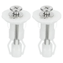Uxcell 2 Pack Toilet Seat Hinge Screw, Stainless Steel M6 Universal Toilet Seat Screws 1.5" Expanding Plastic Bolt with 1.1" Plastic Gasket for Toilet Seat Replacement Parts