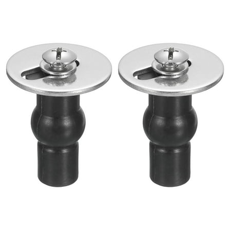 Uxcell 2 Pack Toilet Seat Hinge Screw, Stainless Steel Universal Toilet Seat Screws Expanding Rubber Bolt with 0.55"/1.36" Gasket for Toilet Seat Replacement Parts