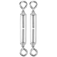 thumbnail image 1 of Uxcell 2-Pack Turnbuckle Eye and Eye, M6 Stainless Steel Heavy Turnbuckles Wire Rope Tension Adjustable Tension, 1 of 7